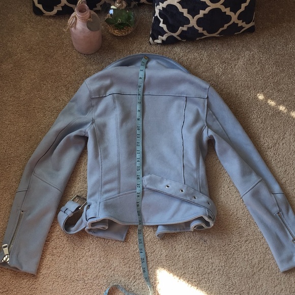 As seen on Caelynn Bachelor. H&M Blue Moto Jacket - Picture 5 of 8
